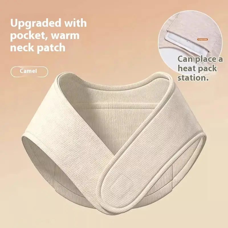 All-season Soft Scarf Warm Breathable Quick-drying Neck Warmer Pocket Qme BG2