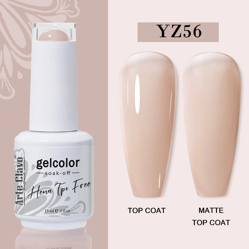 Arte Clavo Jelly Transparent Gel Nail Polish Summer Nude Pink Semi
