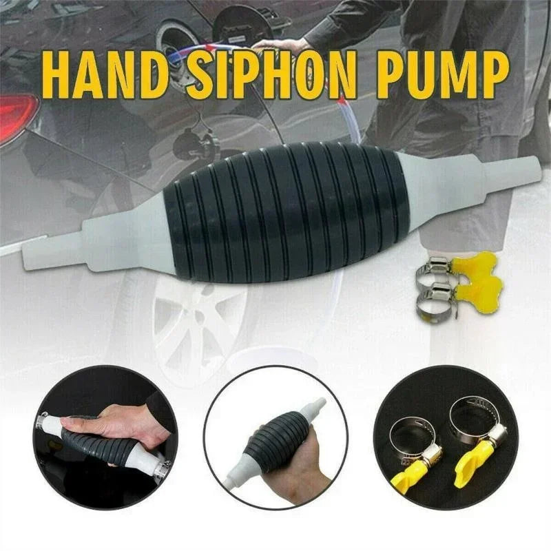 Auto Truck Manual Siphon Transfer Pump 1 5m Hose Easy Oil Fuel Trucks Qme