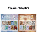 Retro Oil Painting Vibe Sticker Book, Decor Stickers for Junk Journal, Gift Wrapping and Phone Case, Ideal for DIY Lovers Qme 2 books
