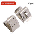 10Pcs High Quality Spring Steel With Nickel Plated AA Snap-On Leaf Spring Battery Contact. Qme 10PCS 10PCS