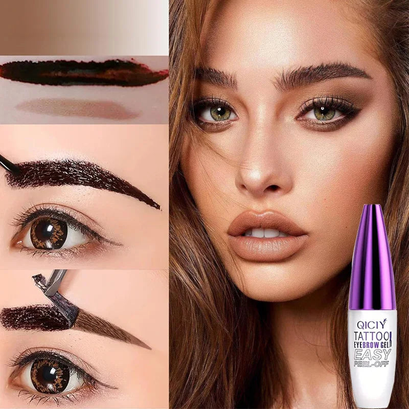 Tear Off Eyebrow Gel Waterproof Sweat Proof Available Four Colors Qme