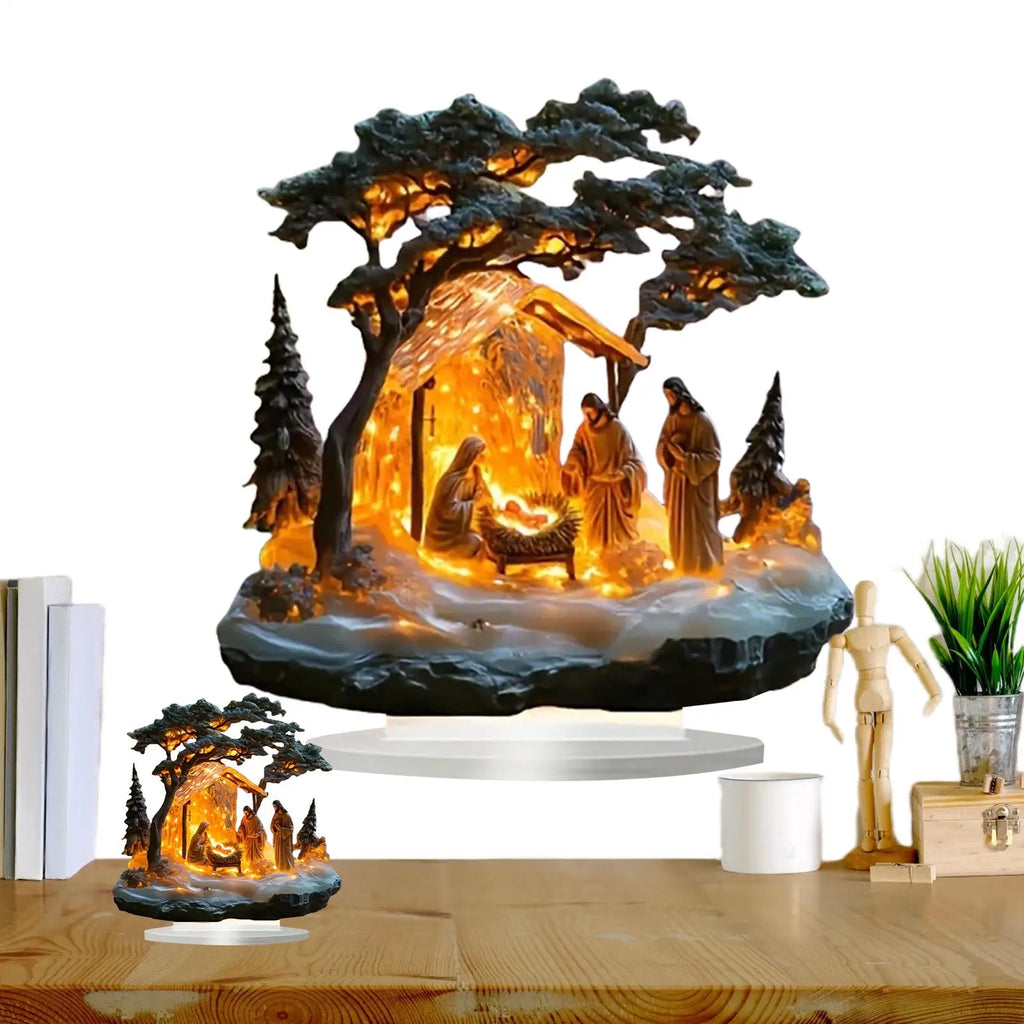 Nativity Figurine Classic Christmas Nativity Crafts Nativity Figures Decor Classic Tabletop Nativity Scene For Nightstand desk Qme