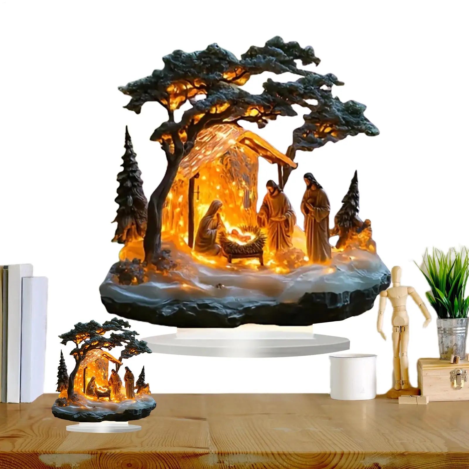 Nativity Figurine Classic Christmas Nativity Crafts Nativity Figures Decor Classic Tabletop Nativity Scene For Nightstand desk Qme