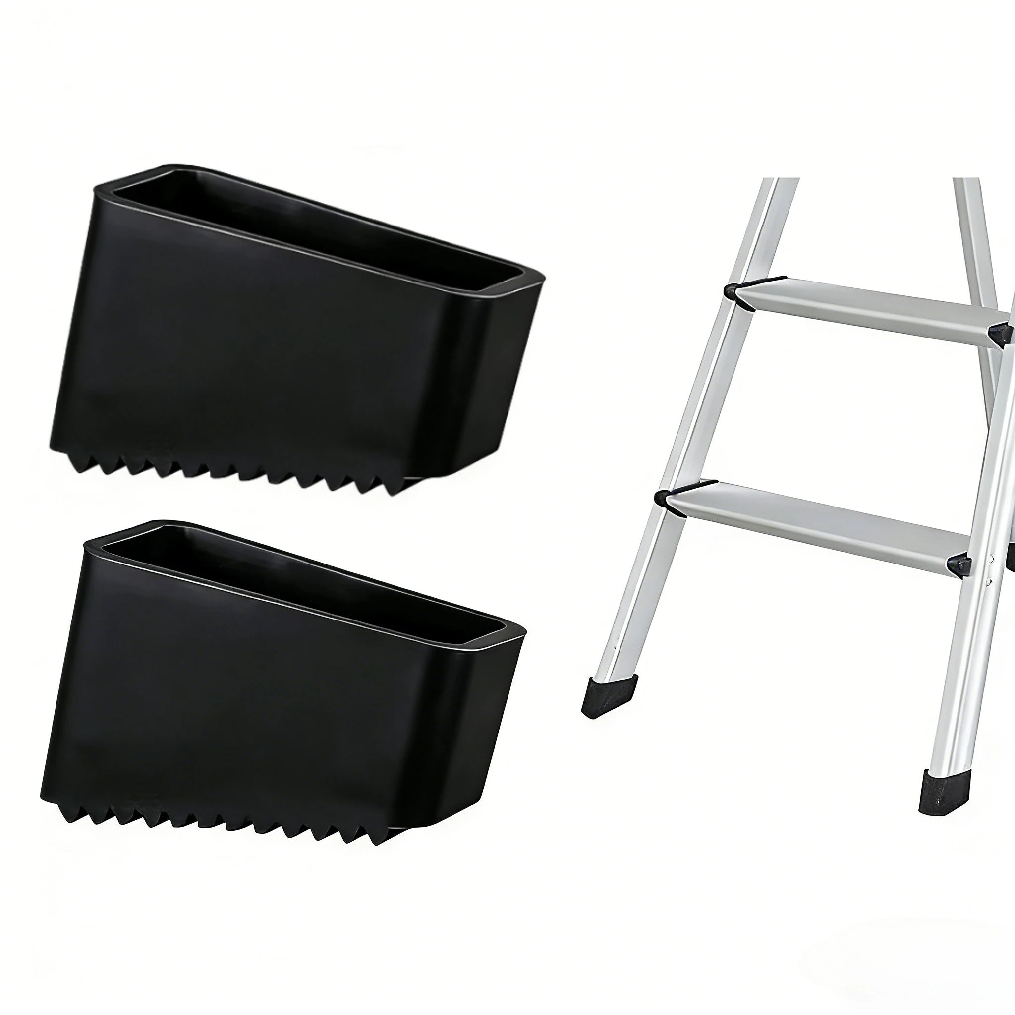 2/4Pcs Step Ladder Feet Covers Versatile Ladder Leg Covers Non-Skid Ladder Pads Rubber Foot Pad Insulating Foot Sleeve Qme