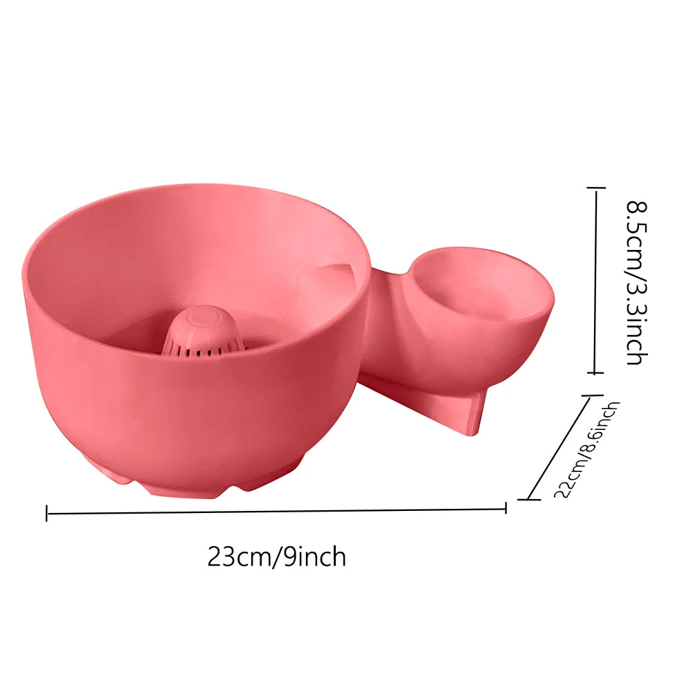 Portable Fruit Wash Bowl Vegetable Washer Fruit Food Washing Washing Spinner Cleaning Basket for Home Kitchen Draining Qme Pink L