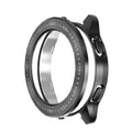Cover for Xiaomi Mi Watch S3 Case Accessories PC Protector Shell for Mi Watch S3 Electroplated Wire Drawing Hollow Case+bezel Qme Black-Scale For Xiaomi Watch S3