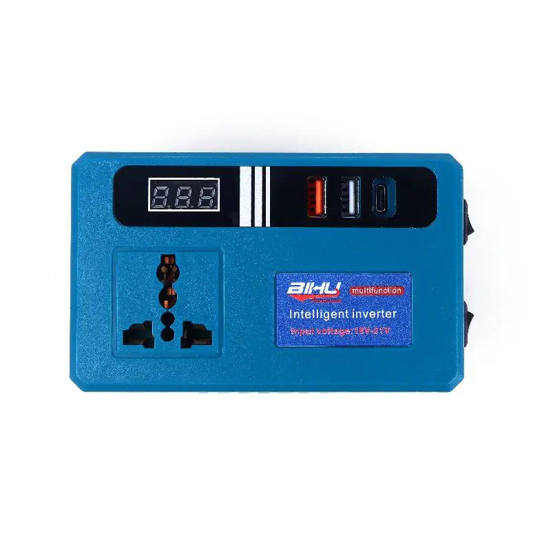 LED Mini Intelligent Inverter Power Converter Portable 120W 21V Lithium Battery Inverter With 3 USB Ports Qme