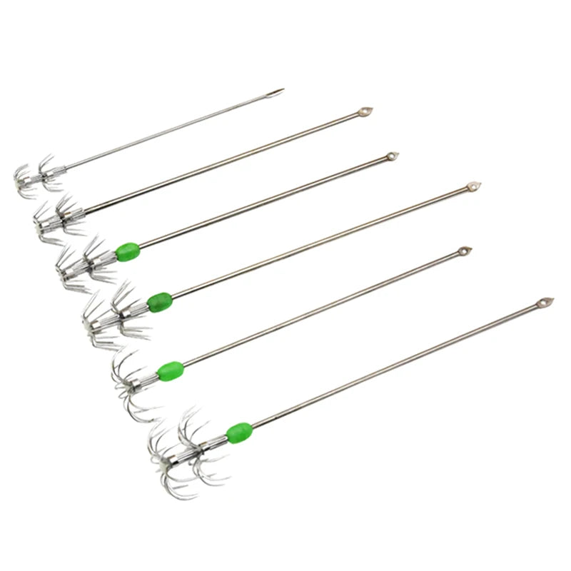 1 8 10 Box Umbrella Hooks Live Bait Squid Blow Tubes Octopus Qme