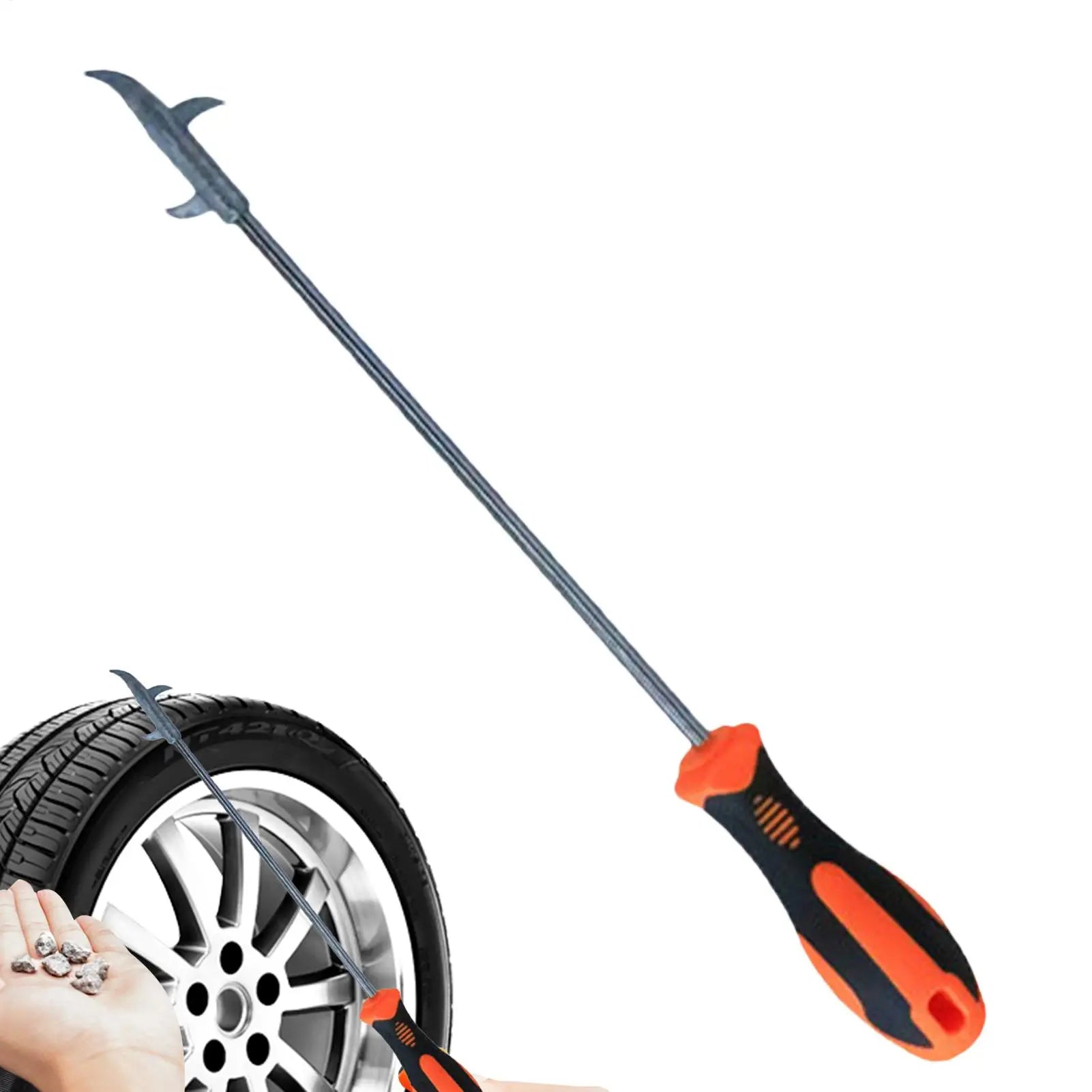 Car Tire Stone Removal Tool Wheel Tread Slot Stone Gravel Remover Multipurpose Tire Rock Cleaning Hook Ensures Motor Bike Tire Qme