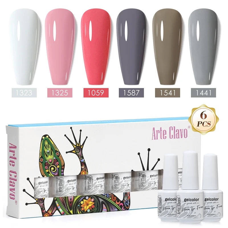 Arte Clavo Colourful Box Nail Gel Polish Semi Permanent UV Led