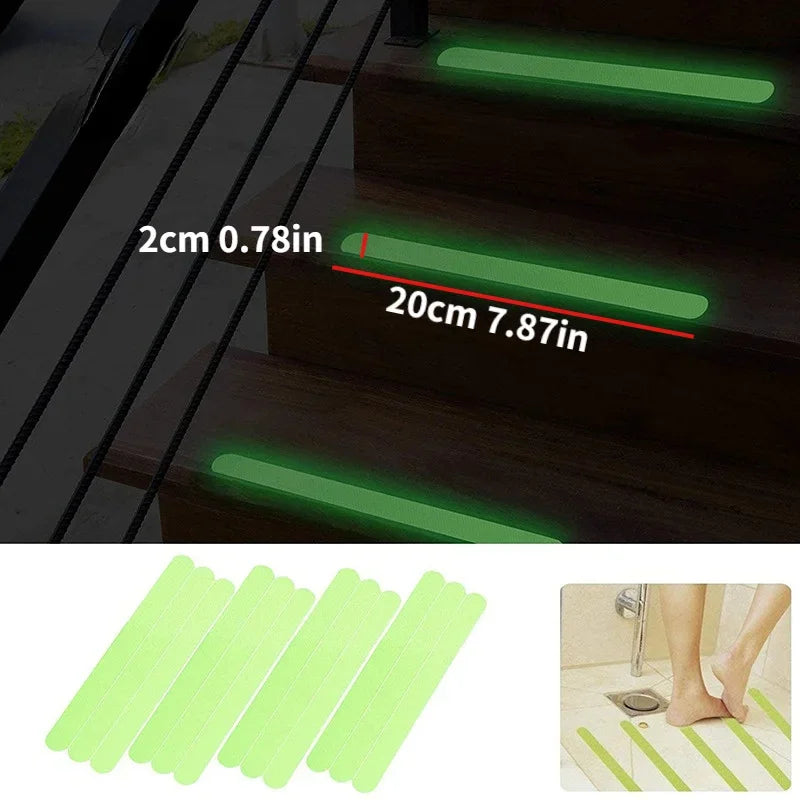 24pcs Bathtub Non-Slip Stickers Luminous Shower Mats For Showers Anti Slip Bath Tub Stickers With Scraper, Qme