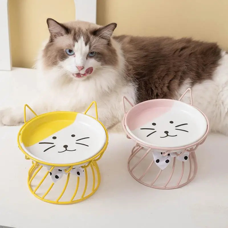 Cats Dogs Outdoor Feeding Drinking Accessories Doggie Cat Stand Bowl Qme