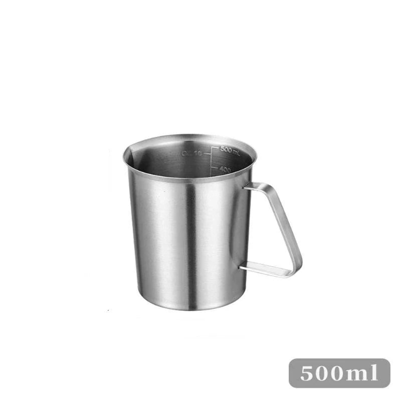 500 700 Stainless Steel Measuring Cup Graduations Large Mouth Coffee Qme A Silver