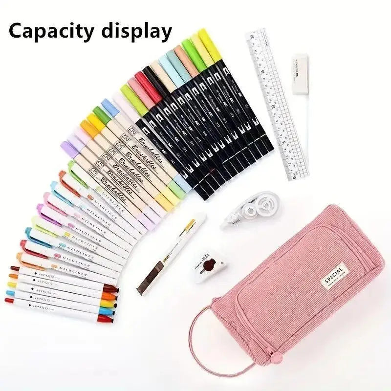 Multi Layer Large Capacity Pencil Case Pen Storage Supplies Box Qme