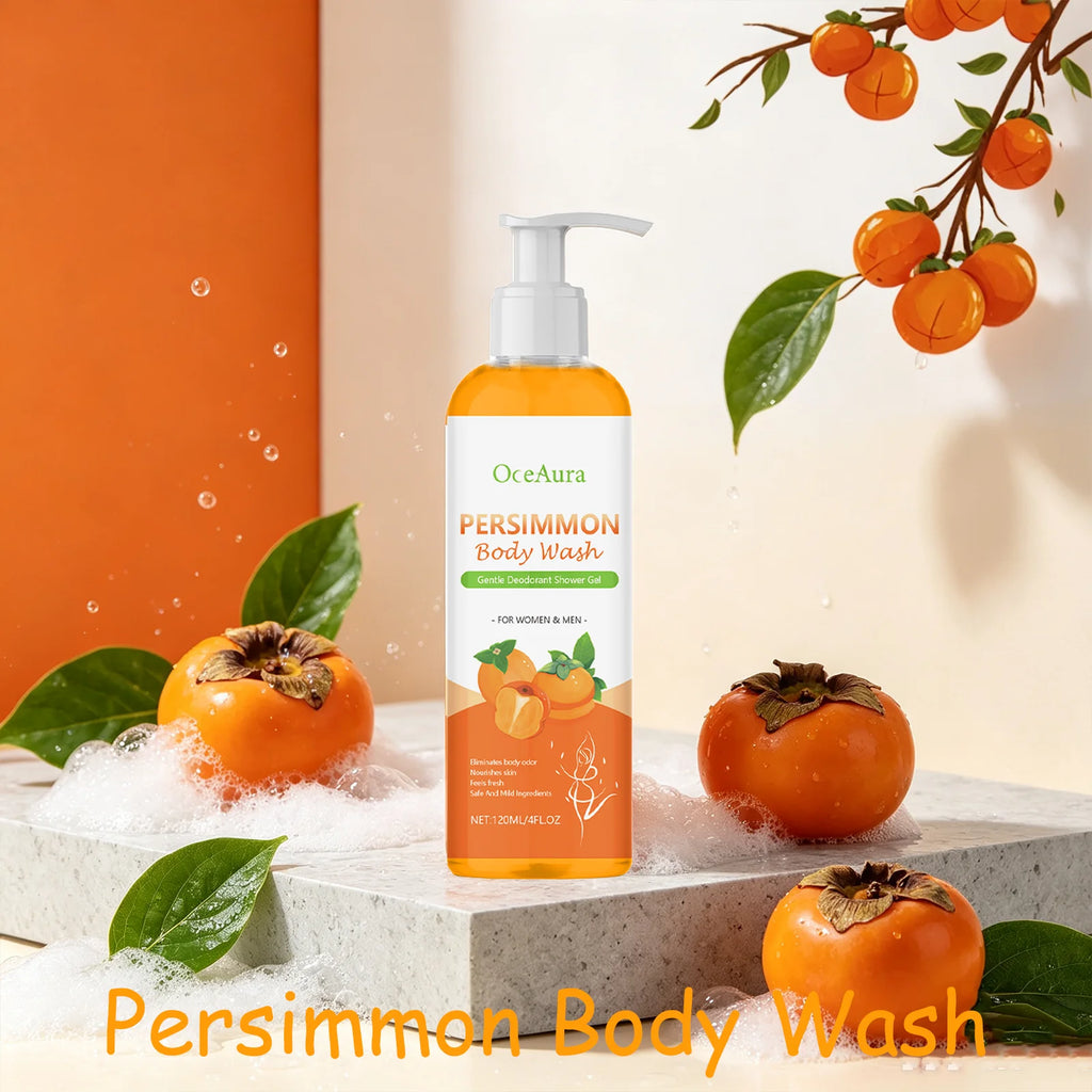 Oceaura Persimmon Body Wash Odor Eliminator Deep Nourishment Long Qme