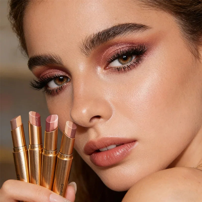 Three Eye Shadow Stick Waterproof Sweat Resistant Easy Apply Suitable Qme