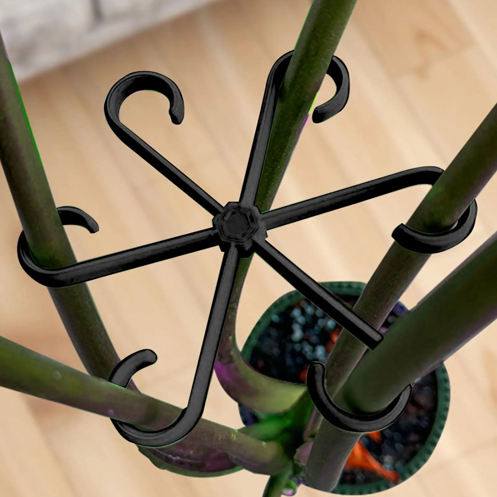 Plant Support 4PCS Climbing Plant Stem Holder Hooks Fixing Clips for Supporting Climbing Alocasia Monstera Vines Flowers Qme