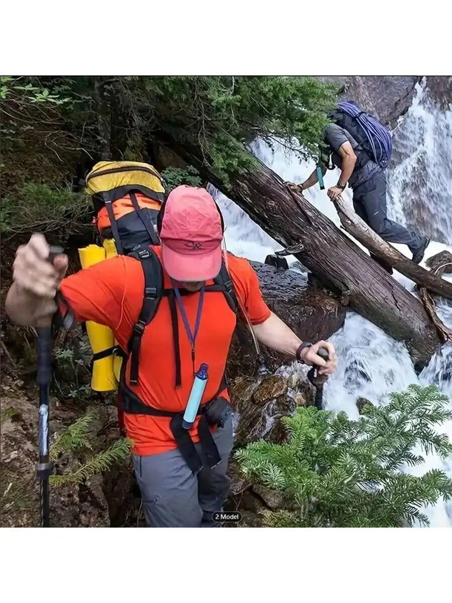 Portable Water Purifier Emergency Rescue Straw Camping Hiking Qme