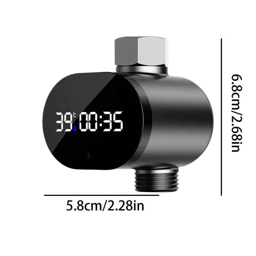NEW Shower Temperature Monitor Precision LED Digital Display Digital Water Temperature Monitor For Bathroom Kitchen Hotel Gym Qme Black