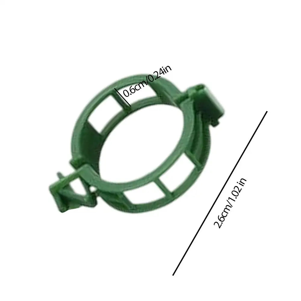 Tomato Plant Clips 100 Pieces Clamps Holder Support Secured Plant Clips for Vines for Garden Outdoor Indoor Gardening Balcony Qme Green