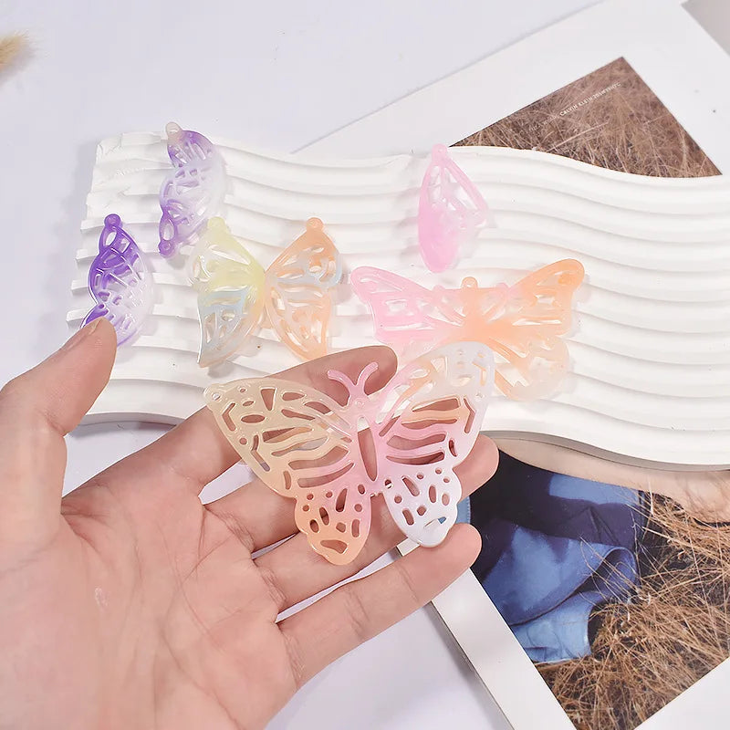 Butterfly Pendant Epoxy Resin Mold Earring Casting Silicone Mould for DIY Keychain Necklace Craft Jewelry Making Supplies Qme