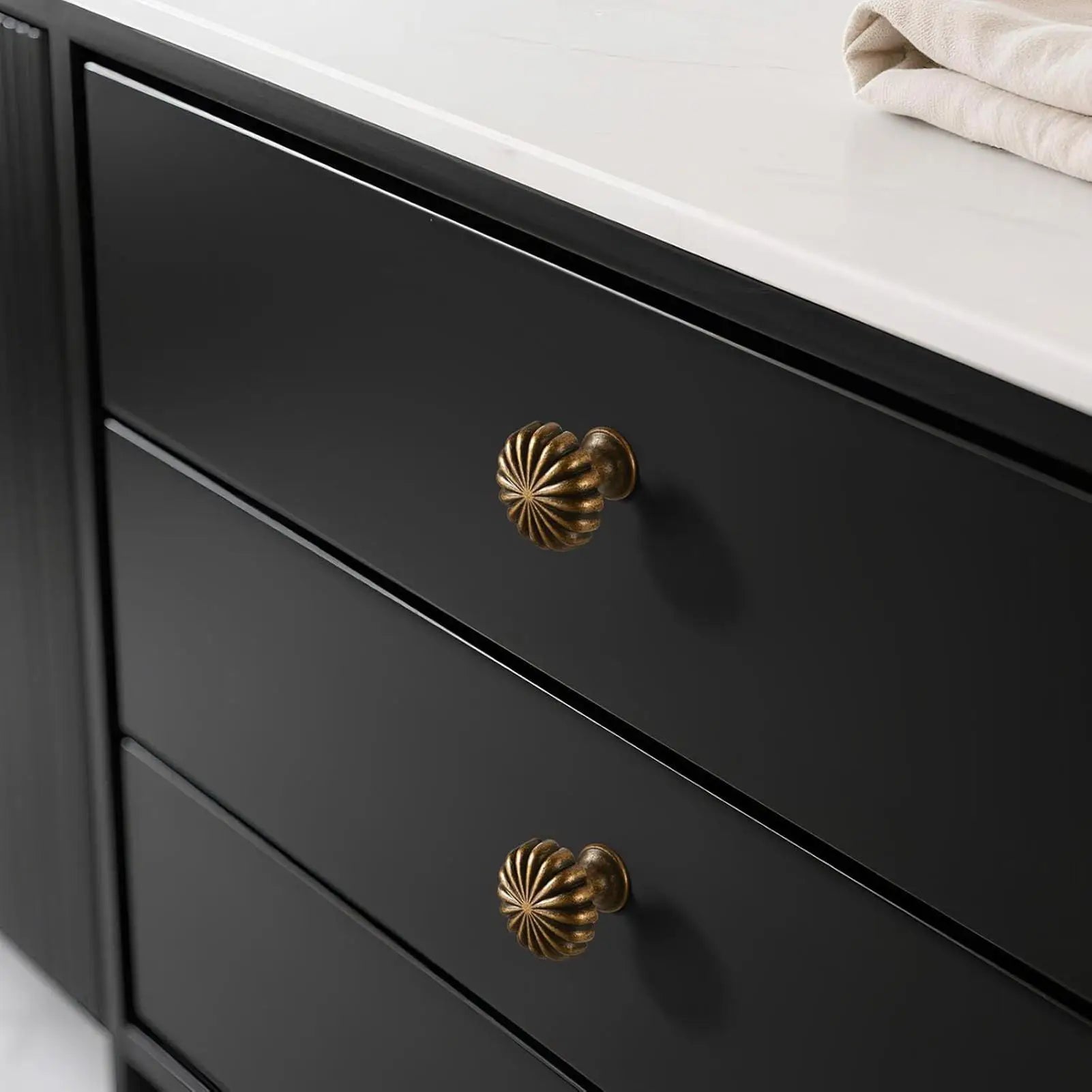 Cabinet Door Knobs 10 Pumpkin Pull Zinc Alloy Antique Round Cupboard Qme