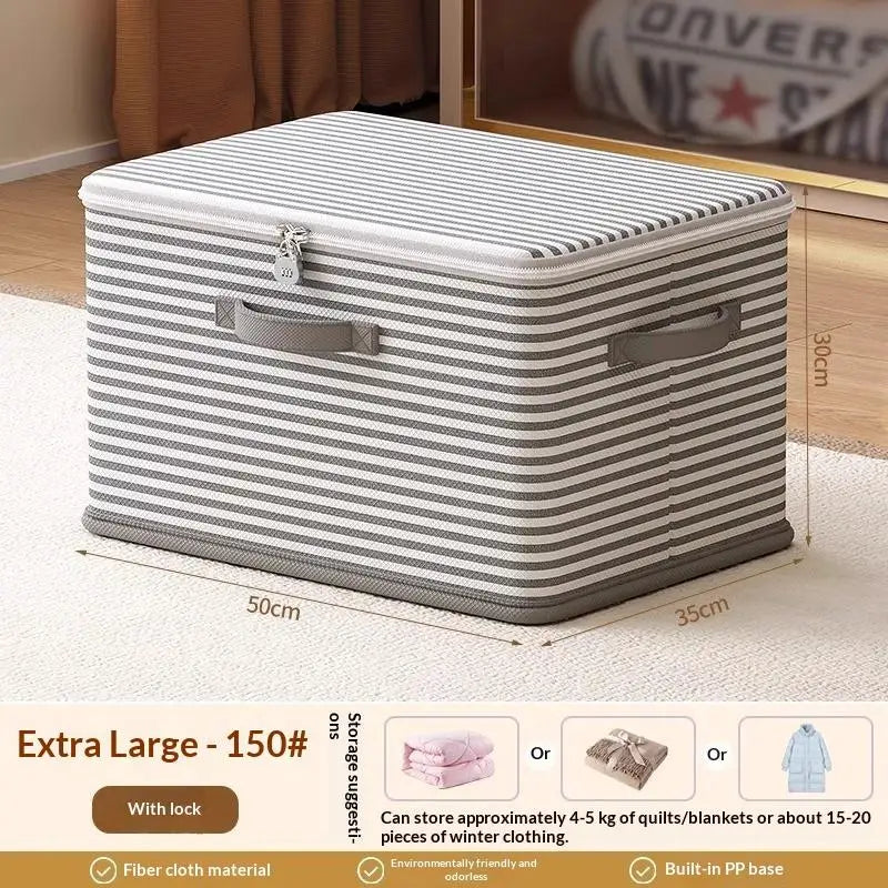 Travel Storage Lockable Box Dustproof Organizers Non-woven Wardrobe Qme XL