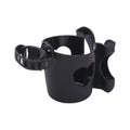 Stroller Cup Holder Phone Water Bottle 2-in-1 Milk Pram Wheelchair Qme Black