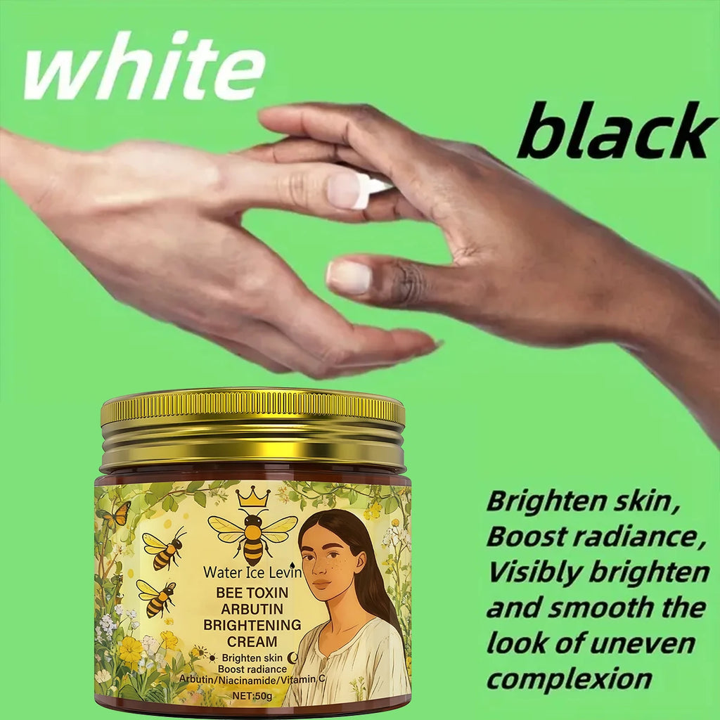 Bee Toxin & Arbutin Brightening Cream | Retinol & Hyaluronic Acid Moisturizer for Soft, Glowing Skin Qme