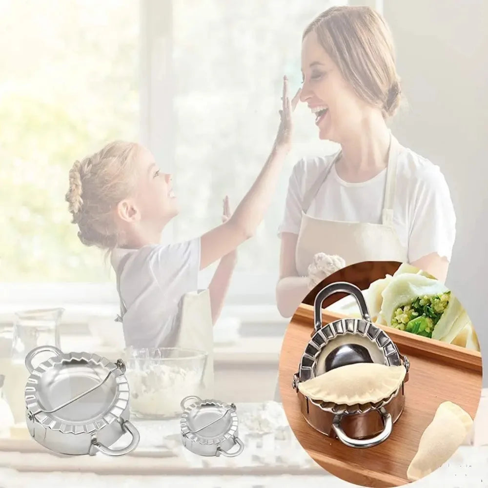Stainless Steel Dumpling Maker Skin Mold Ravioli Press Pie Making Qme