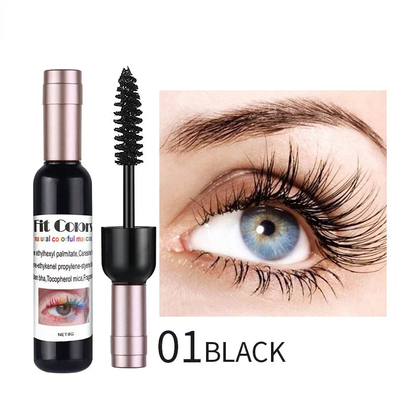 1PC Colorful Eyelash Mascara EyeLashes Extension Curling Lengthen White Purple Cosplay Makeup Glitter Point Diamond Mascara Qme 1
