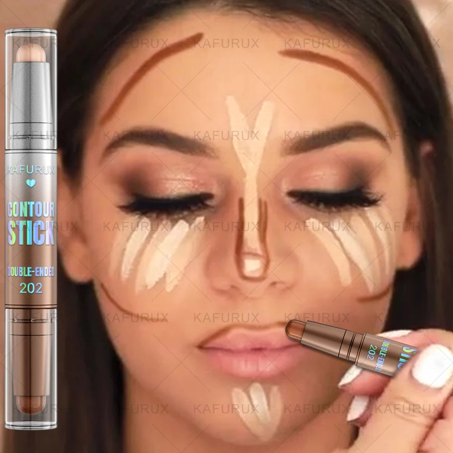 Dual-ended Contour Stick Facial Foundation Concealer Long-lasting Qme