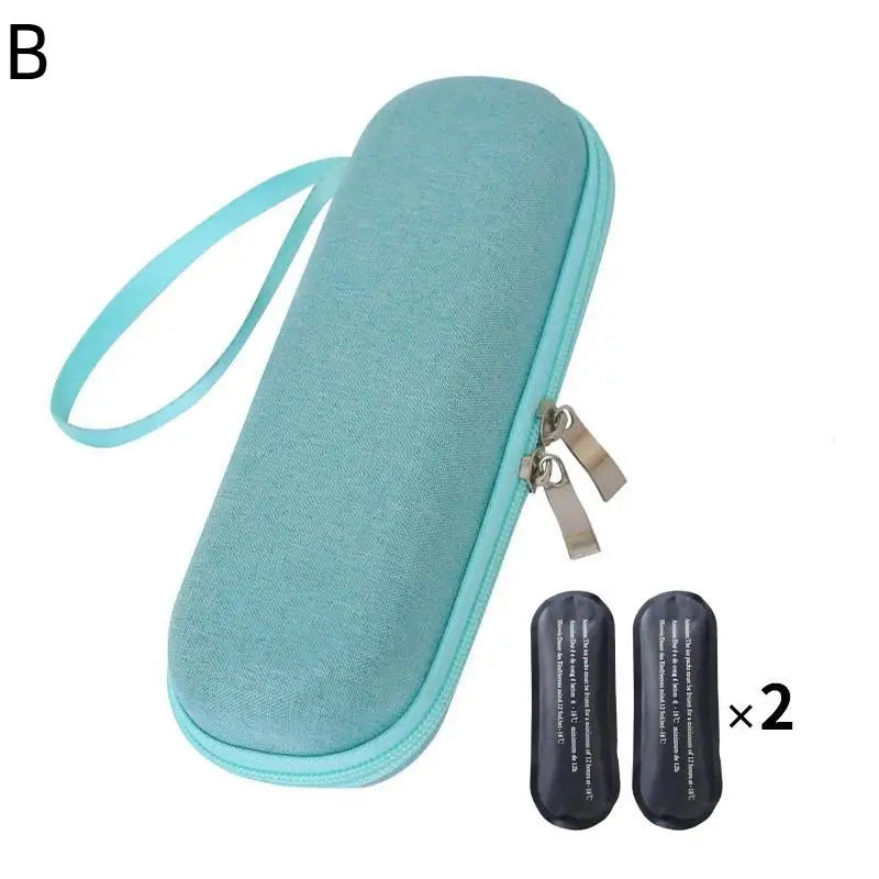 Insulin Cooler Travel Case Waterproof Cooling Bag Thermometer Display Qme Green B