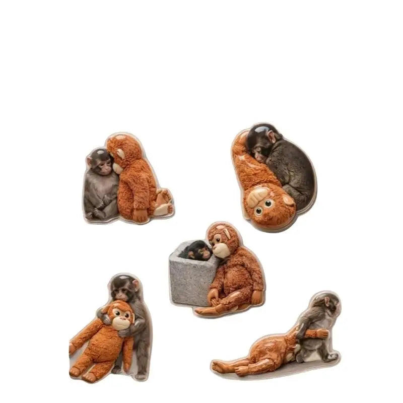 Creative Monkey Refrigerator Magnet, Magnetic Memo Message Holder, Unique Animal Home Decor Peg Qme
