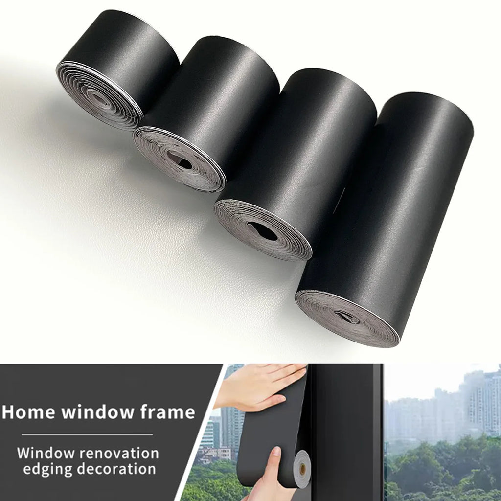 3/5/7/10 cm Matte Black Vinyl Stripe Adhesive Film Car Stickers For Car Interior Door Pillar Hood Roof Qme