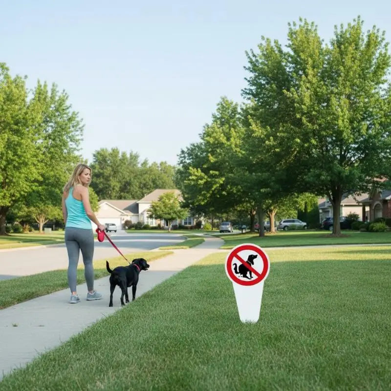 Outdoor Waterproof Warning Pet Owners Prevent Pollution No Dog Poop Qme