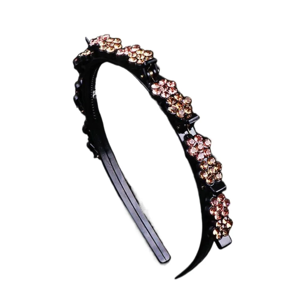 Elegant Hair Bands Clips Plum Blossom Multi-storey Toothed Clip Qme Coffee
