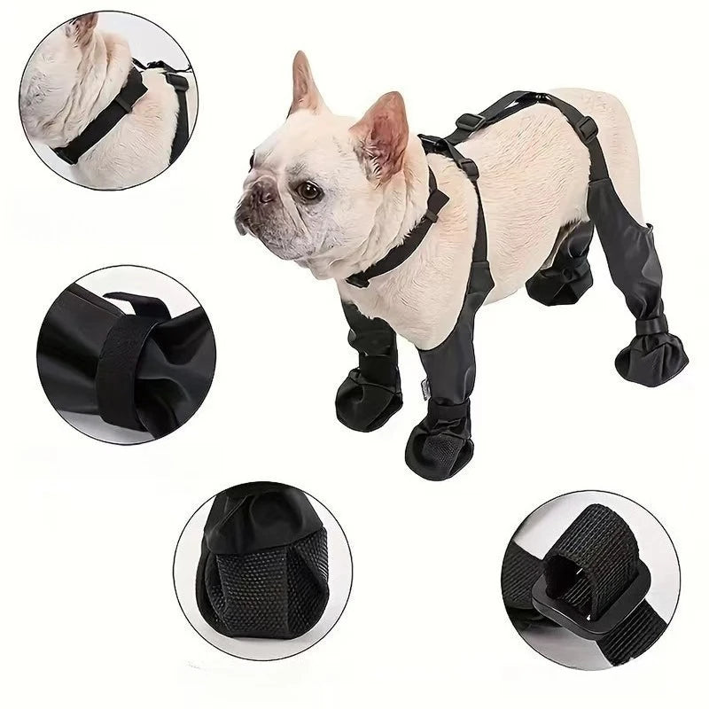 Keep Dog S Paws Safe Clean Waterproof Non-slip Shoes Walks Durable Qme