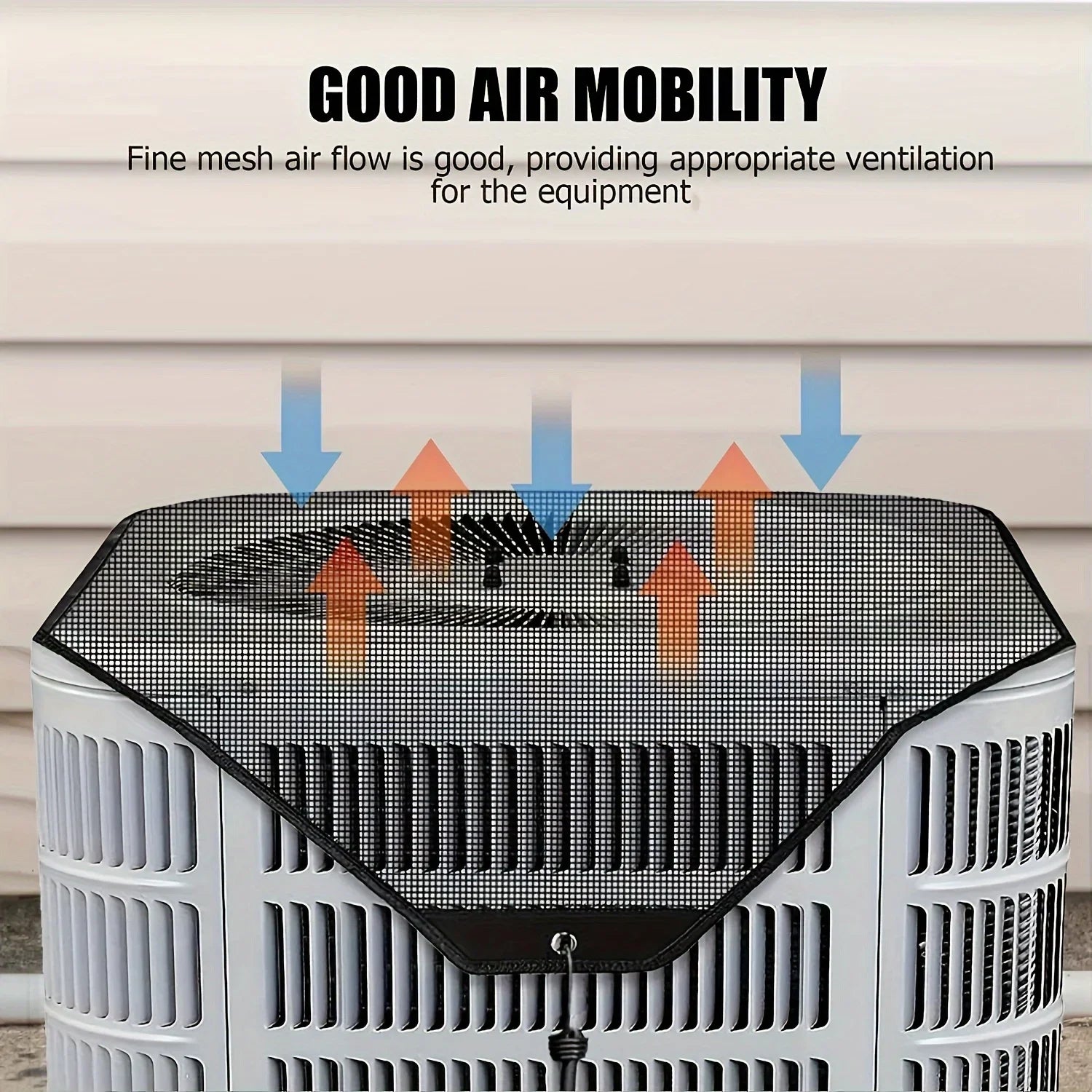 1pc, Durable Outdoor Air Conditioner Cover Water Resistant Fabric, Windproof Design, Protects Against Dust And Cold Air, Qme
