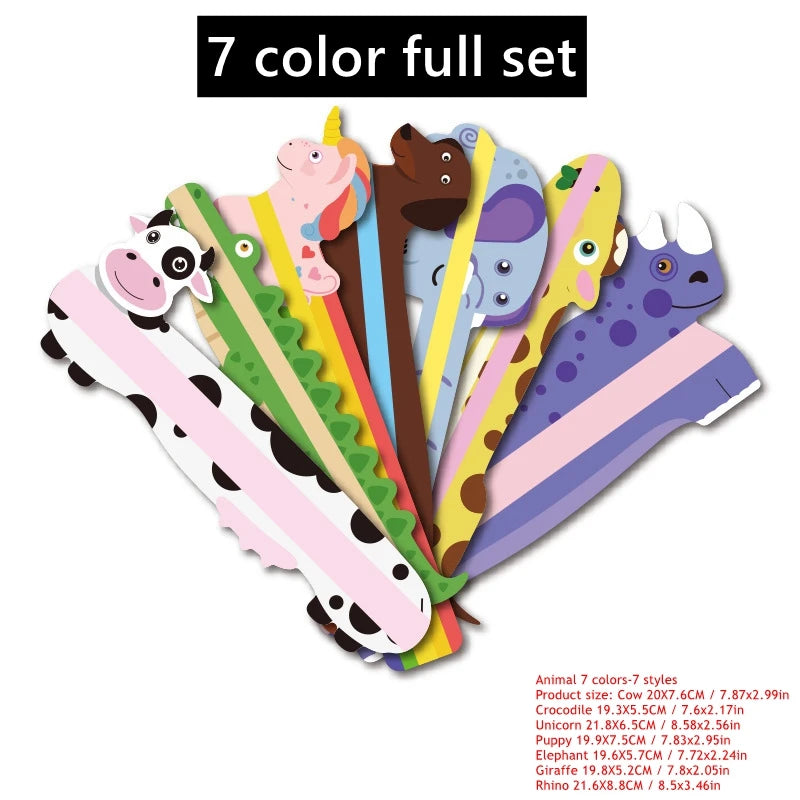 1-8 Pieces Large Size Guided Reading Strips Highlight Overlays Multicolor Reading Tracking Rulers for Dyslexics Bookmarks Qme 7 color full set