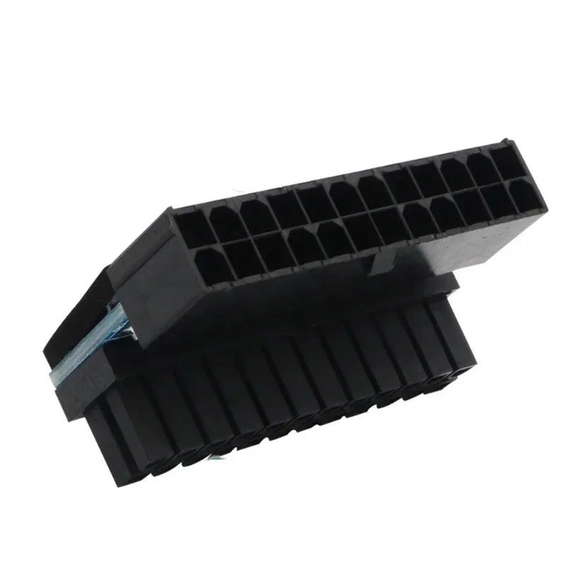 2psc ATX 24Pin 90 Degree 24 Pin To 24pin Power Plug Adapter Mainboard Motherboard Power Connectors Modular for Power Supply Qme 2pcs