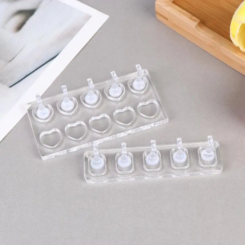 Non-magnetic Nail Display Acrylic Stand Tips Holder Practice Qme