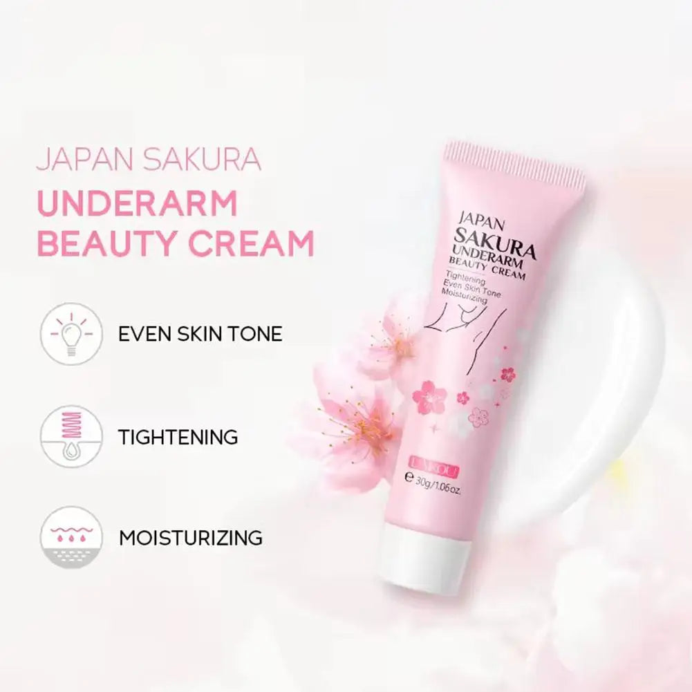 Japan Sakura Underarm Cream Hydrating Smooth Dry Skin Tone-up Qme