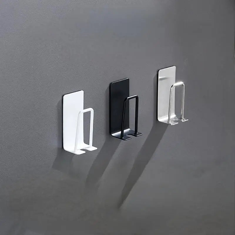 Stainless Steel Toothbrush Holder Wall Mounted Adhesive Toothbrush Cup Holder Space Saving Home Organizer Qme