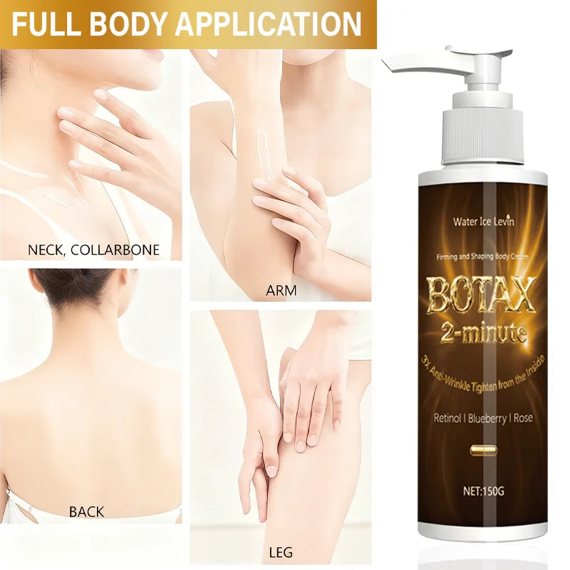 3x Anti-Wrinkle Firming Body Cream with Retinol, Blueberry & Rose for Results in 2 Minutes. Qme