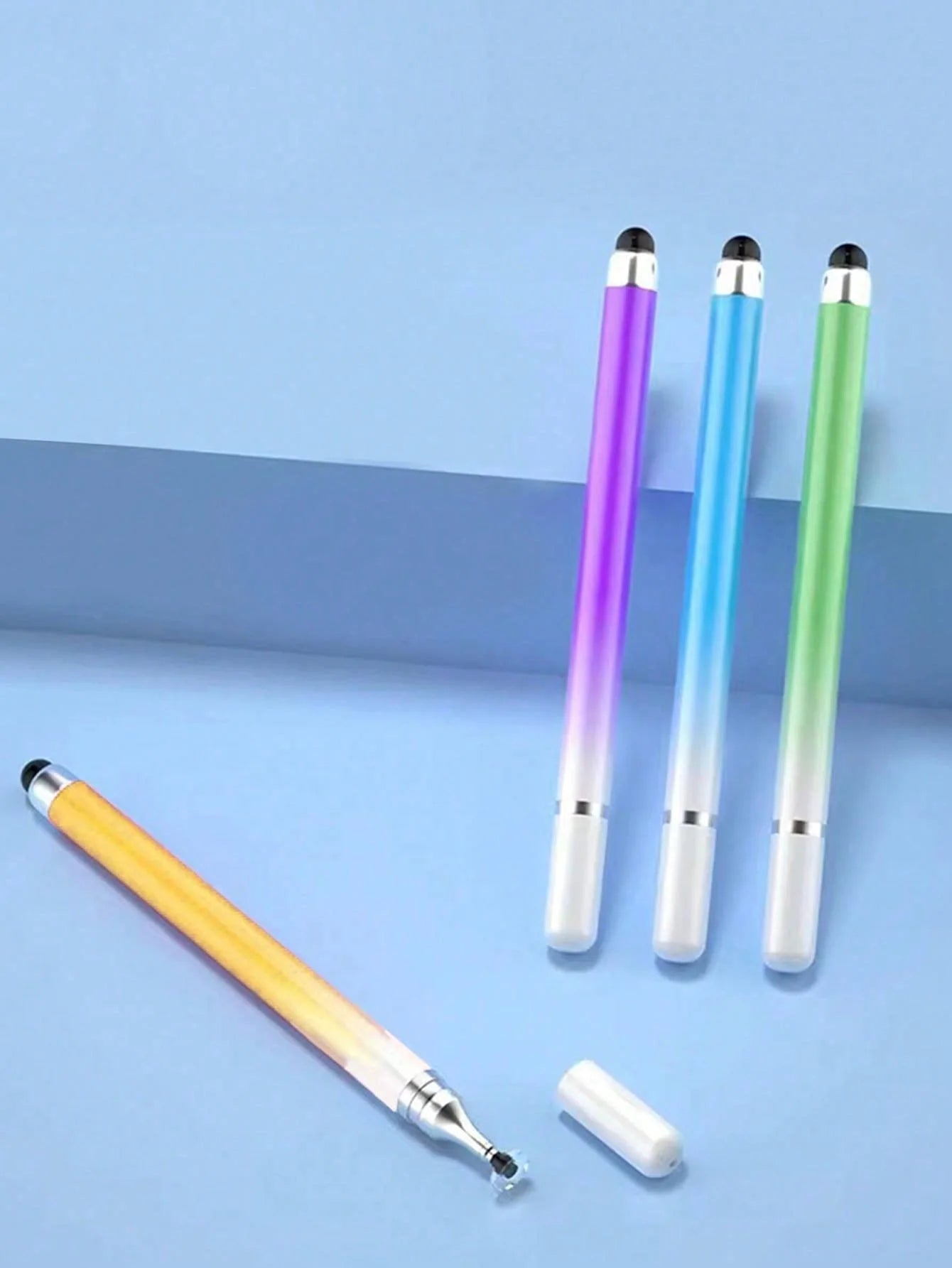 1 Macaron Gradient Dual-tip Touch Stylus High-precision Pen Mobile Qme