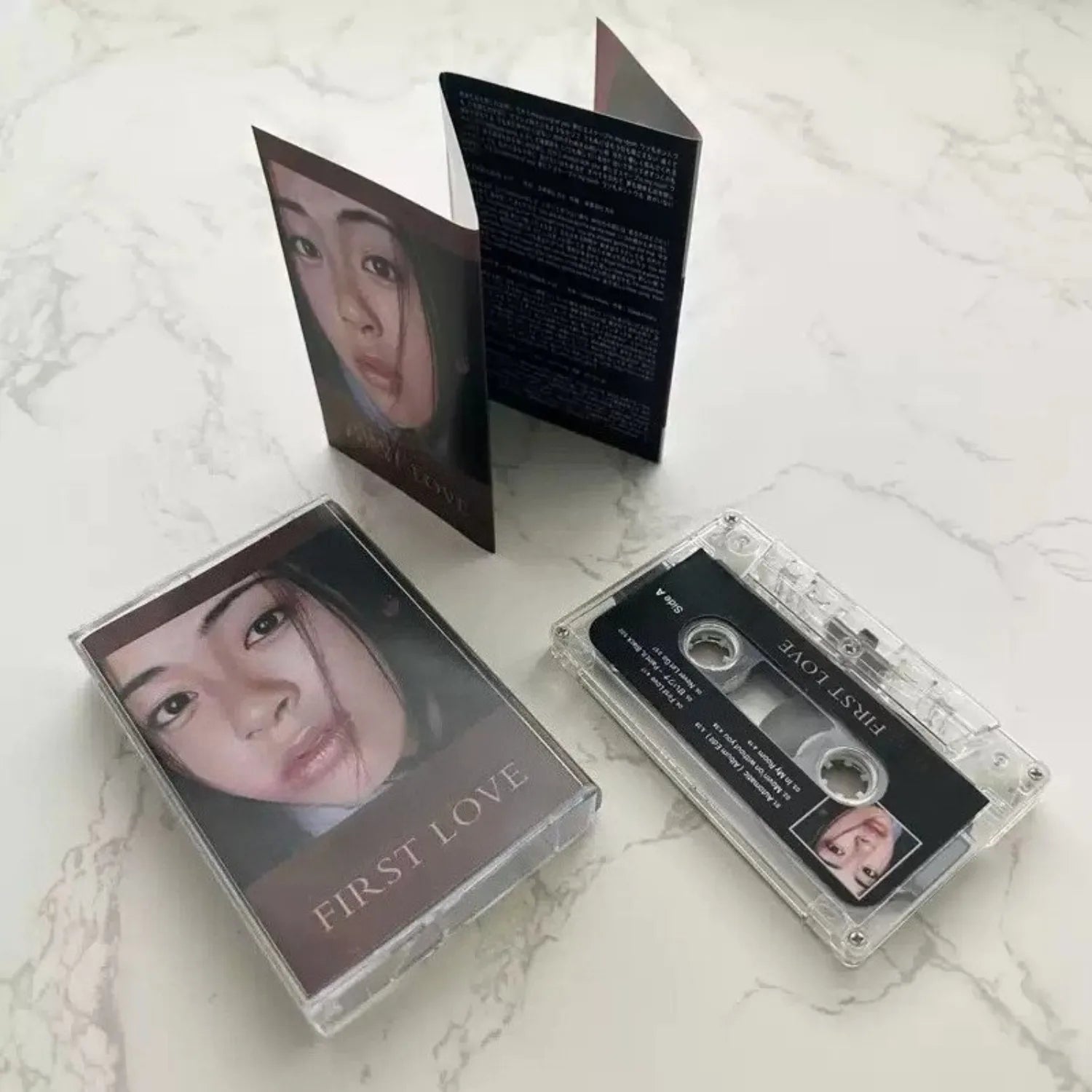 Retro Nostalgic Music Cassette Tape, Portrait Art Themed Cover, 90s Style Classic Ballad Track Collection Qme