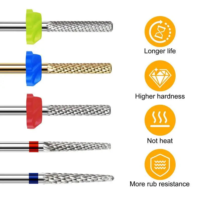 Tungsten Carbide Nail Drill Bits Durable Sharp Tip Low Friction Qme