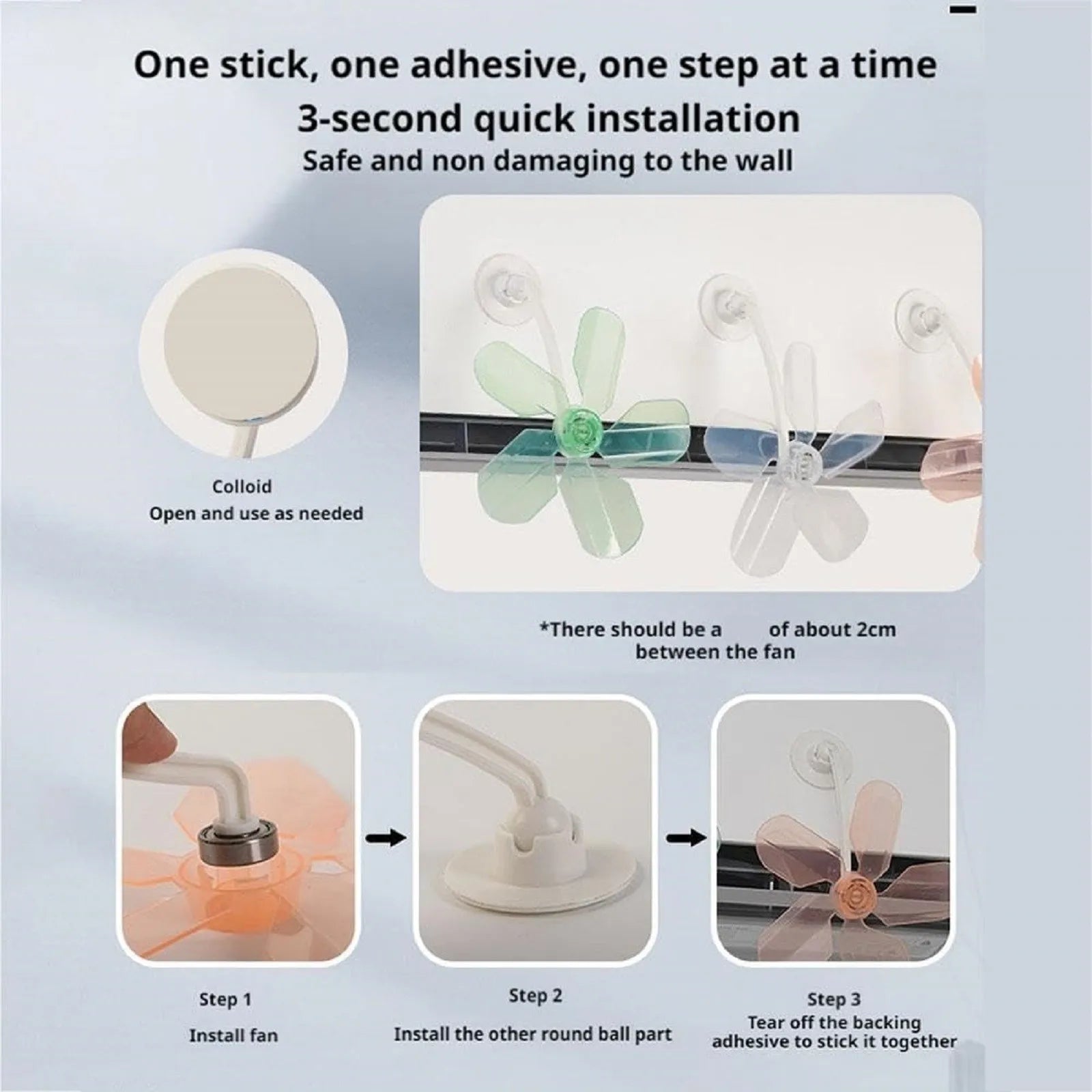 Universal Type Three-pack Air Conditioning Hanging Fan Anti-direct-blow deflector for Bedroom Living Room Qme